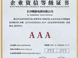 长沙bsport有限公司_企业资信等级证书